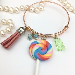 ✨3/20$ CANDY IN PARIS ROSE GOLD CHARM BRACELET ✨